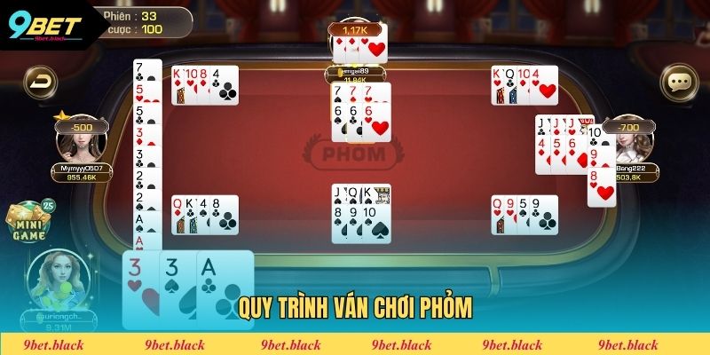 Phỏm 9bet Quy trình diễn ra 1 ván chơi tả lá tại 9bet